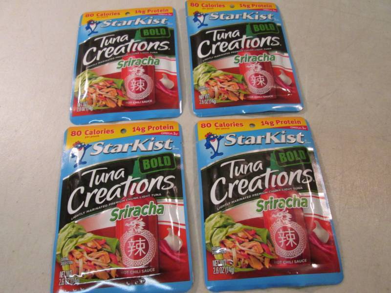 lot 210 image: 4 Pouches of Starkist Bold Tuna Cre...
