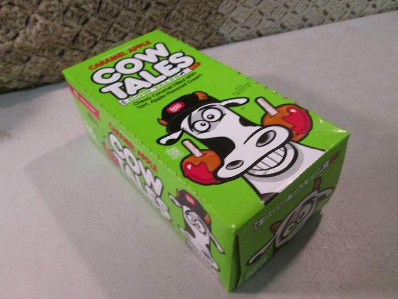 lot 212 image: Box of 36 Caramel Apple Cow Tales B...