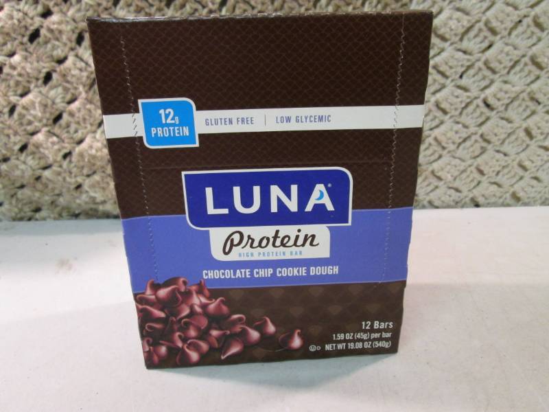 lot 214 image: Box of 12 Luna High Protein Chocola...