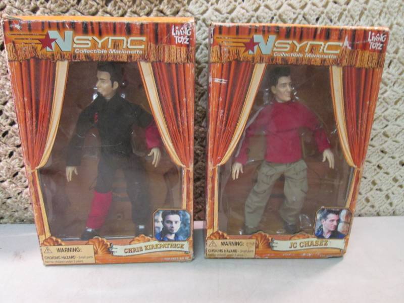 lot 258 image: Lot of 2 NSYNC Collectible Marionet...