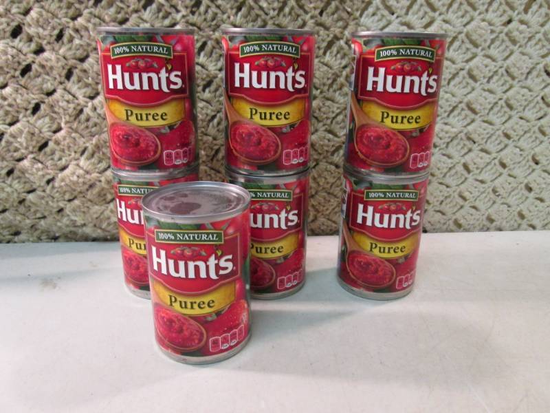 lot 263 image: 7 Cans of Hunts Puree Best by Nov 2...