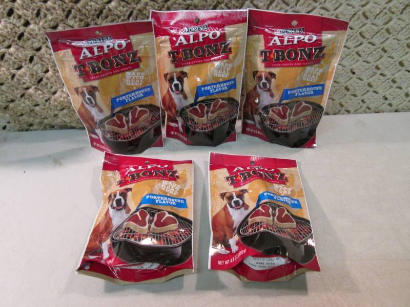 lot 268 image: 5 Bags of Purina Alpo T-Bonz Dog Tr...