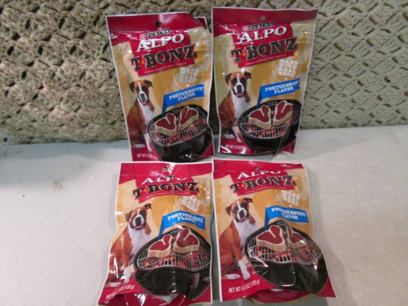 lot 269 image: 4 Bags of Purina Alpo T-Bonz Dog Tr...