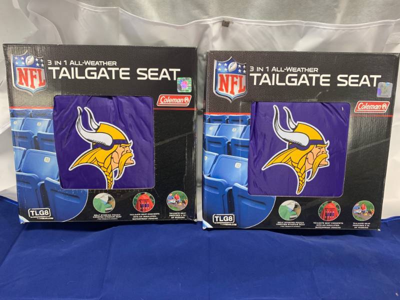 lot 2 image: Lot of 2 Minnesota Vikings 3 in 1 Tailgate Seats
