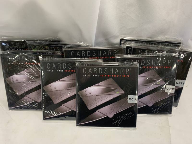 lot 65 image: Lot of 10 Cardsharp Credit Card Knives