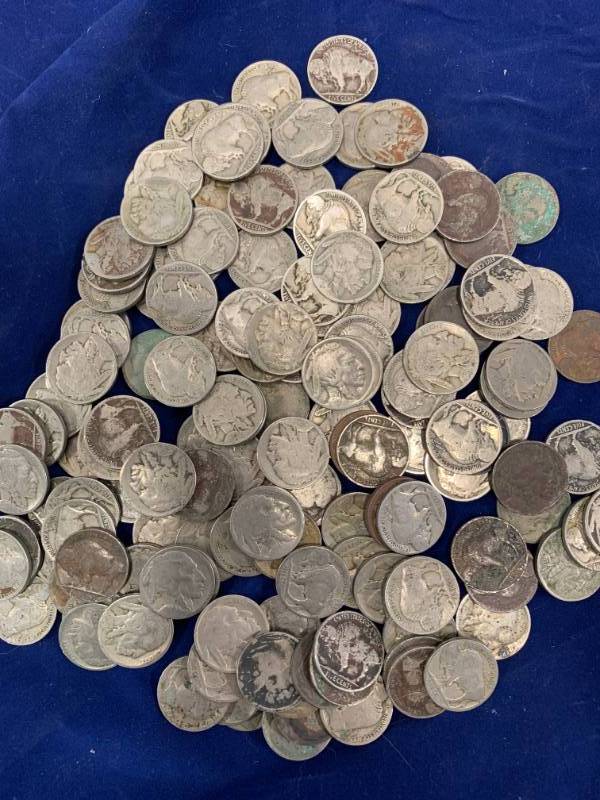 lot 71 image: 144 Buffalo Nickels