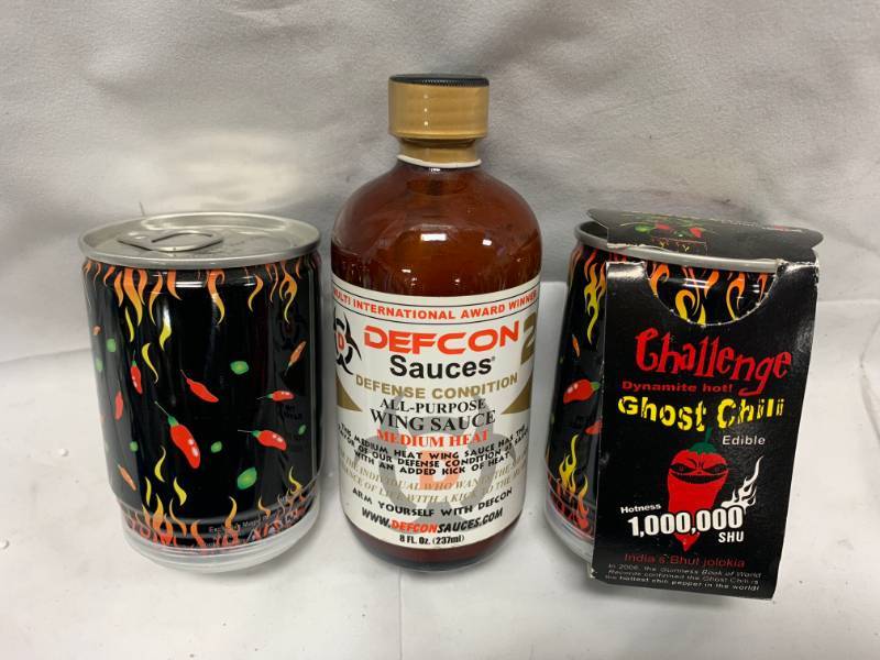 lot 85 image: 2 Ghost Chili Plants, plus Defcon 2 Hot Sauce