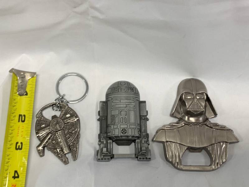 lot 106 image: Lot of 3 Star Wars Metal Bottle Openers