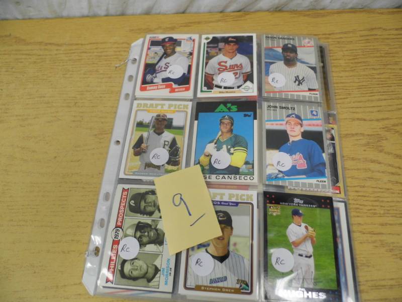 6 Pages of Assorted Sports Cards