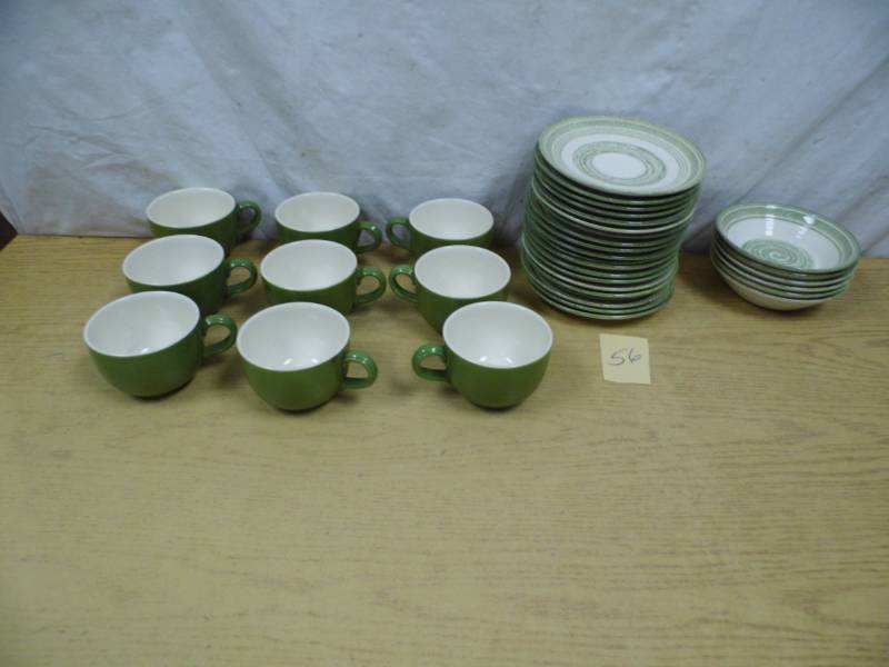 Green Cups - Bowls - Sm Plates