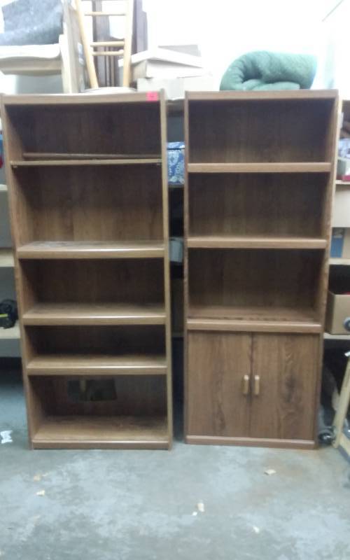 lot 4 image: 2-Book Shelf Units. One Has Lower Storage Area.