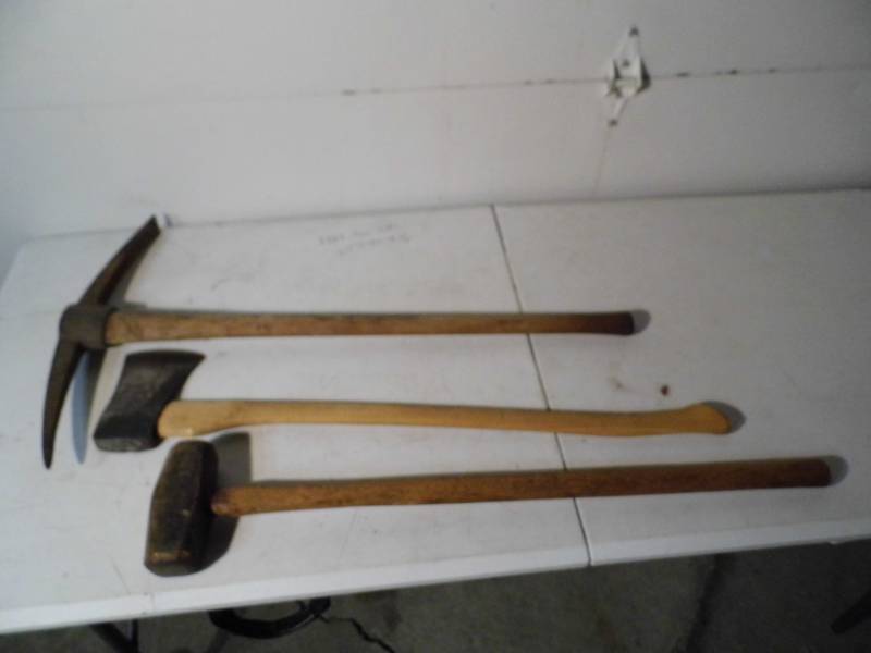 lot 29 image: Pick Axe - Axe - Sledge Hammer
