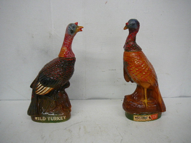 Wild Turkey Ceramic Liquor Decanters