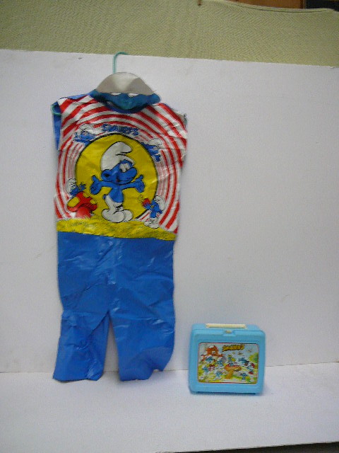 Smurf Lunchbox and costume