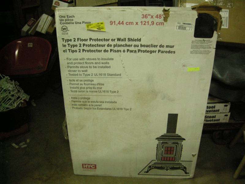 lot 40 image: Fireplace FloorWall Protector Stoveboard