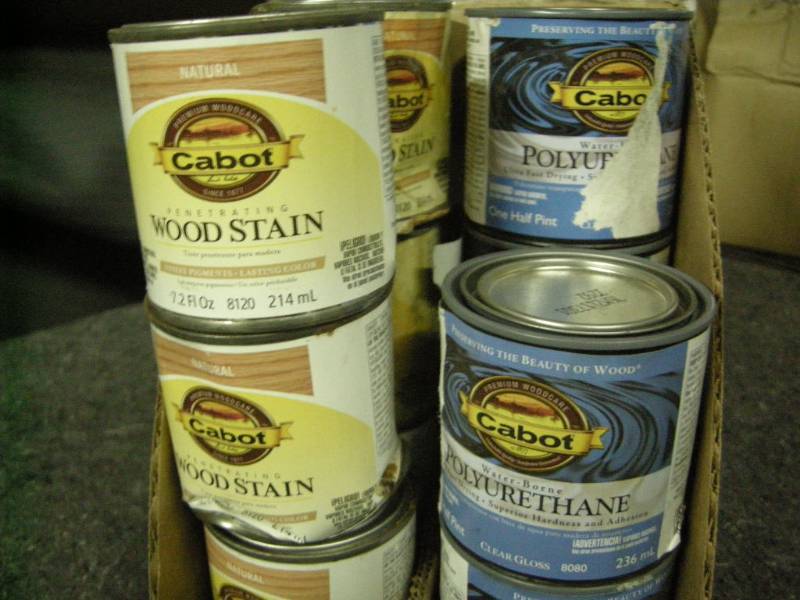 lot 58 image: Group Cabot Stain and Polyurethane