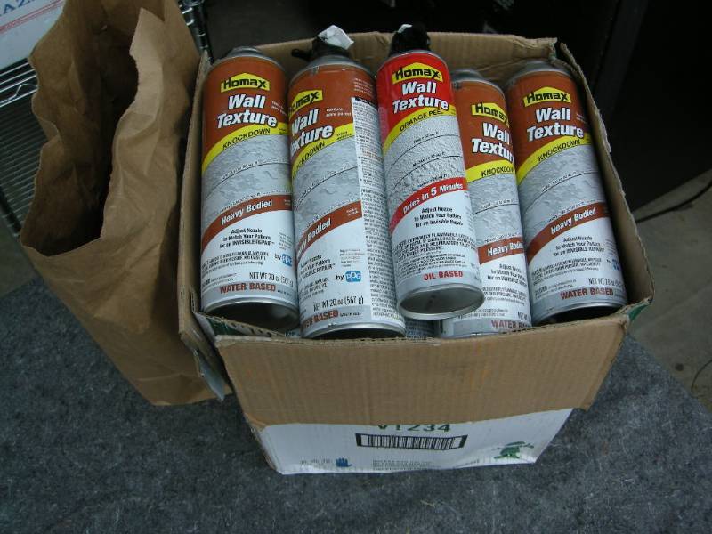 lot 125 image: 20 Cans Spray Wall Texture