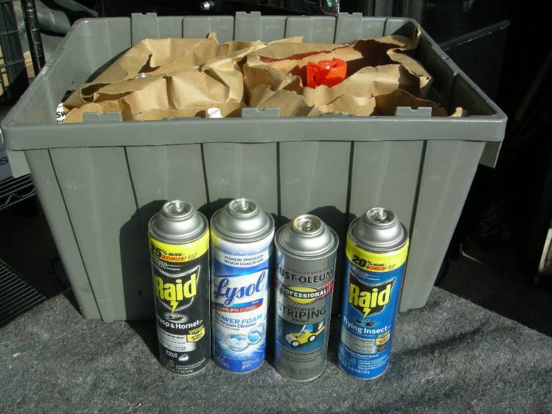 lot 127 image: Variety Spray Paint, Cleaner, Bug Stuff