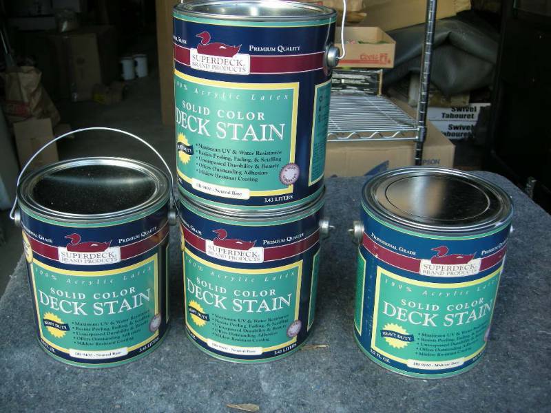 lot 139 image: 4 Gallons SuperDeck Deck Stain