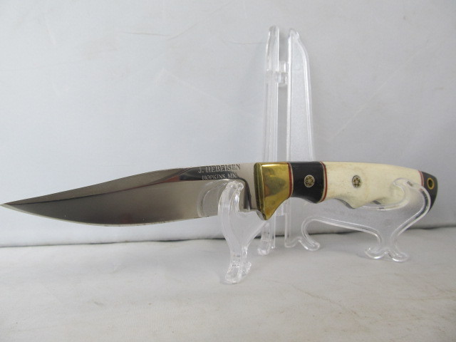 lot 27 image: Exceptional Hand Crafted Fixed Blade Knife by Jeff Heibesen