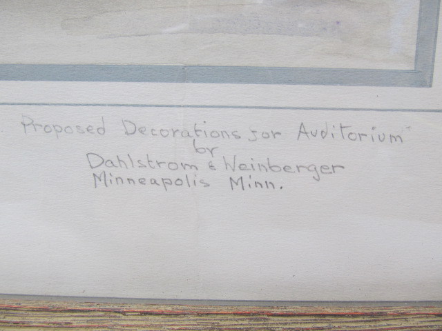 lot 41 image: Original 1930s RIALTO Theater (Aitkin, MN) Interior Design Painting