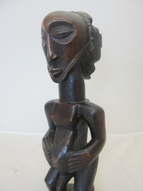 lot 60 image: Early Antique Hand Carved African Hemba Statue
