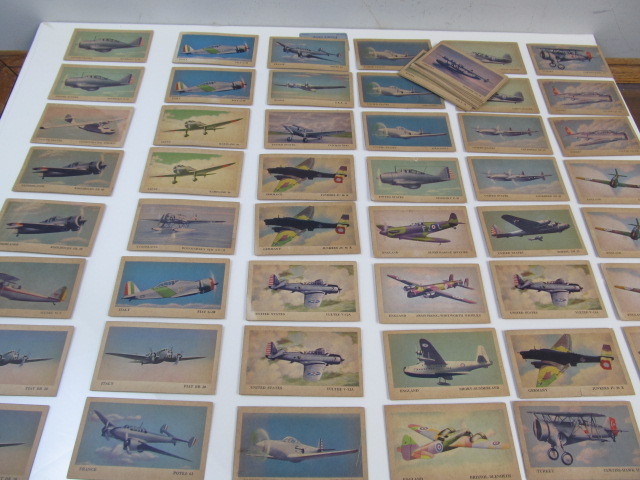 lot 69 image: Large Lot of Original 1940s TydolVeedol Airplane Trading Cards