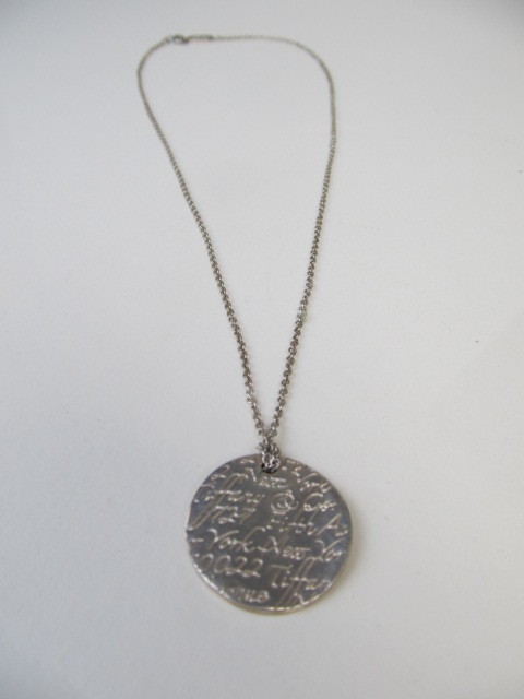 lot 15 image: Genuine TIFFANY Sterling Silver Pendant Necklace