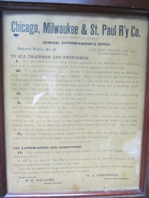 lot 125 image: Rare Authentic Chicago Milwaukee & St. Paul Railway Broadside - Circa 1900