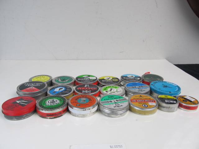 lot 137 image: Large Lot of Vintage High End Air Gun Ammo Tins - ALL FULL