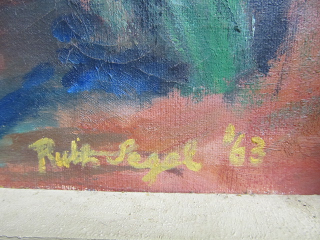 lot 146 image: Signed Mid Century Arizona Desert Scene Oil on Canvas Painting