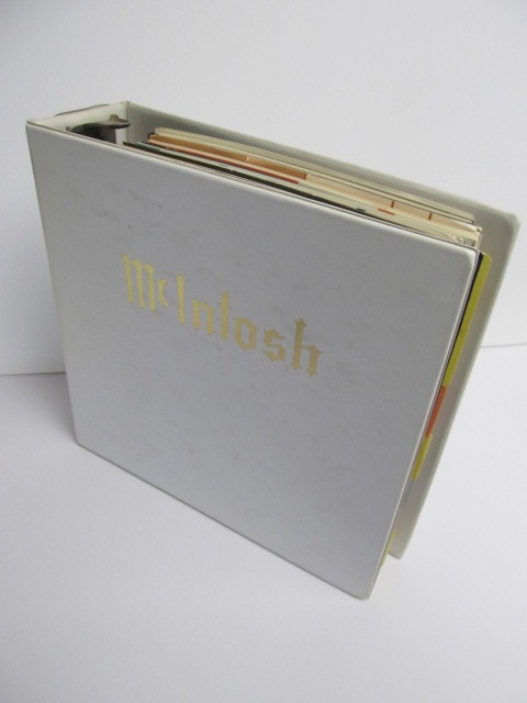 lot 116 image: Rare McINTOSH Stereo Equipment Dealers Manual Binder