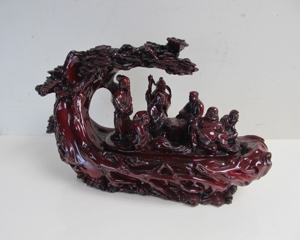 lot 42 image: Large Vintage Oriental Carved Sculpture