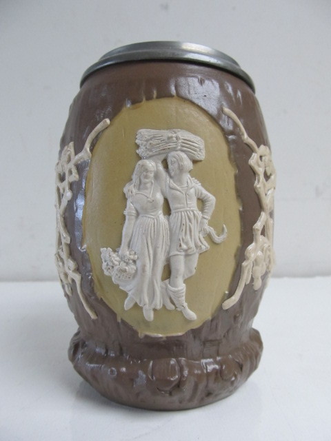 lot 78 image: Original Antique Signed METTLACH Beer Stein