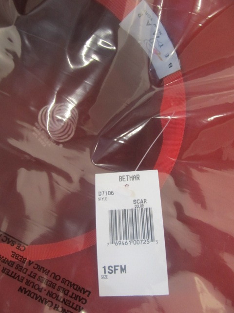 lot 11 image: BRAND NEW Betmar Luxury Womens Hat Scarlet w Scarlet Feathers