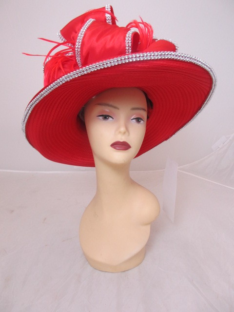 lot 18 image: BRAND NEW ASHRO Brooke Fancy Womens Hat - Red 