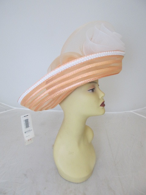 lot 25 image: Brand New Glory II Womens Fancy Hat - Peach w White