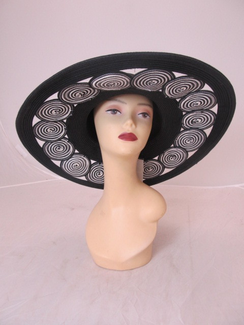 lot 26 image: GIOVANNIO Womens Designer Sun Hat - Black