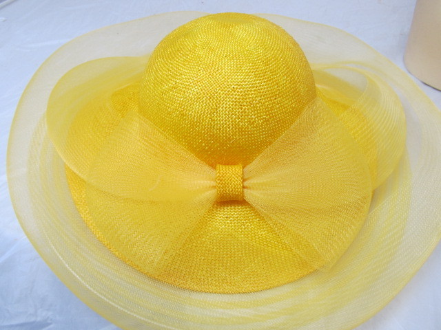 lot 40 image: Gorgeous Sunshine Yellow Womens Fancy Hat  - by S&ampS Hat Co.