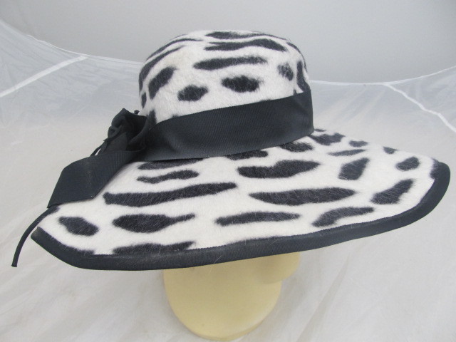 lot 55 image: Beautiful Zebra Print Designer Hat Made in ST PAUL, MN - Hats By Angie