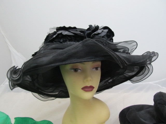 lot 80 image: Group of 3 Womens Fancy Hats - ASHRO