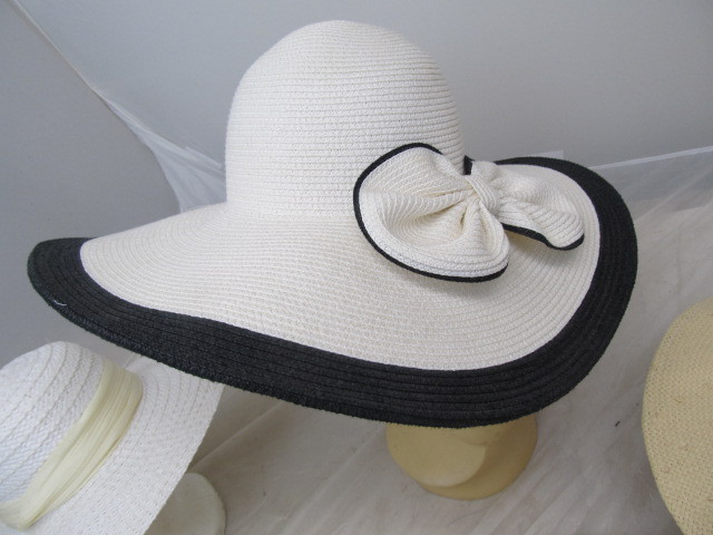 lot 83 image: Large Group of Beautiful Womens Long-Brimmed Sun Hats - Some Brand New