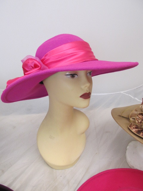 lot 89 image: Great Group of 5 Womens Fancy Church Hats - Something Special, Tuscany, ASHRO, etc.