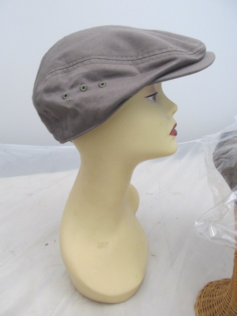 lot 95 image: Set of 2 Brand New Vintage Style Flat Caps - DOCKERS & Dorfman Pacific Co. 