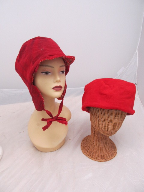 lot 96 image: Set of 2 Hand-Made & Hand-Dyed REVERSIBLE Womens Hats