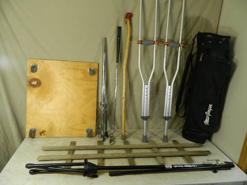 lot 74 image: Mic Stand, Dolly, Walking Stick, Etc