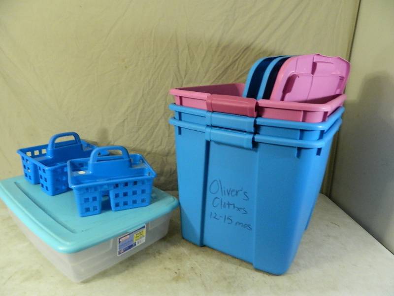 lot 118 image: 4 Totes with Lids and More