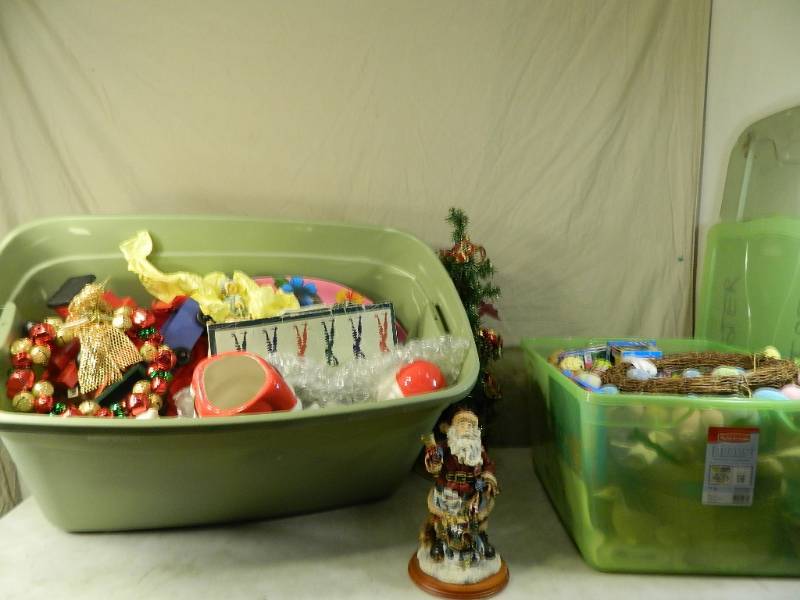lot 175 image: 2 Totes FULL of Holiday Decor