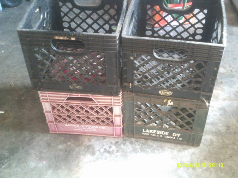 lot 28 image: 4 COLLECTIBLE MILK CRATES