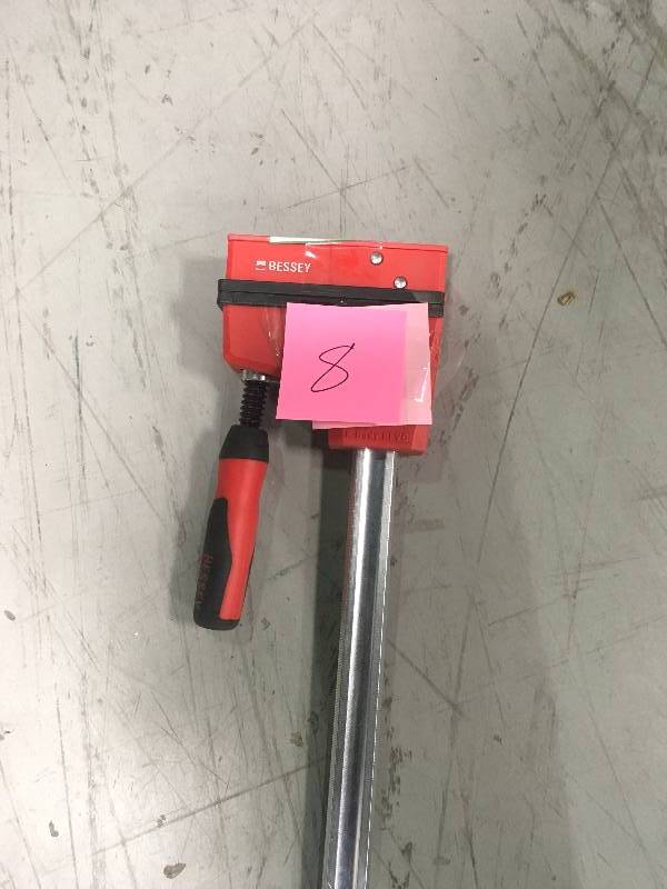 lot 8 image: BESSEY 24 in. K Body REVOlution (KRE) Parallel Clamp with Composite Plastic Handle and 3-3 4 in. Throat Depth in like new condition